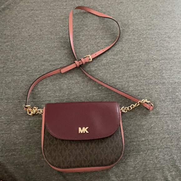 Small, Burgundy/Blush Michael Kors Purse - Picture 1 of 5